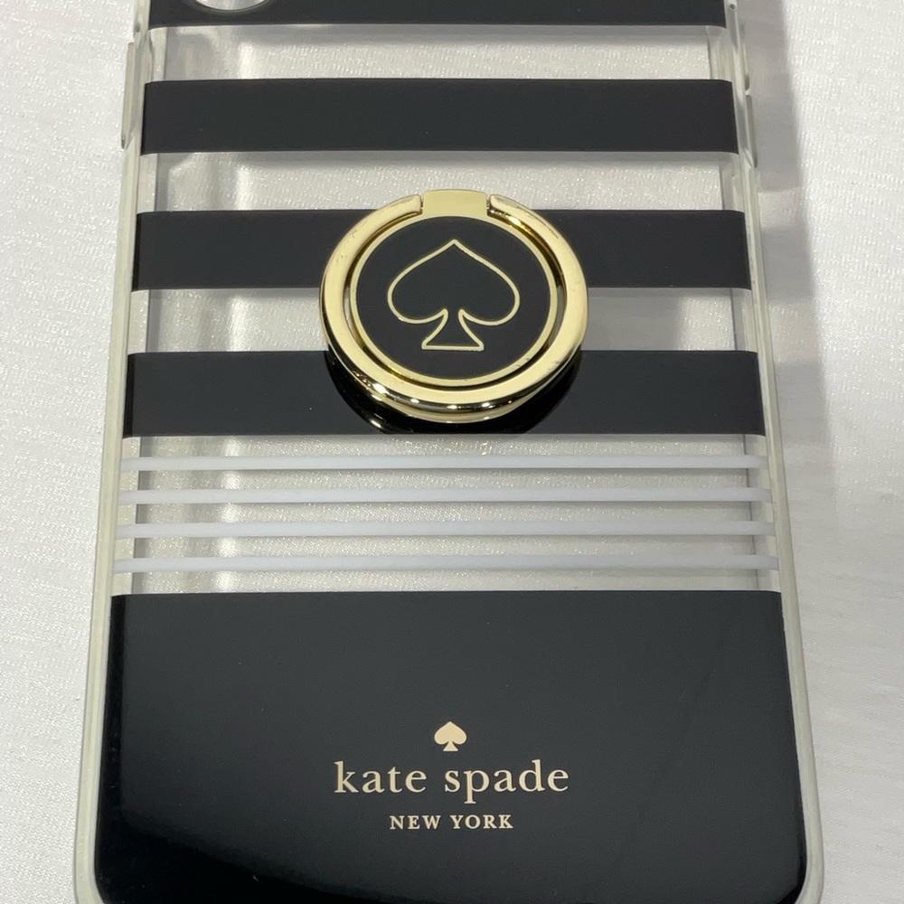 Kate Spade iPhone X & XS Case, Hardshell with Ring Stand, Black - Picture 5 of 12